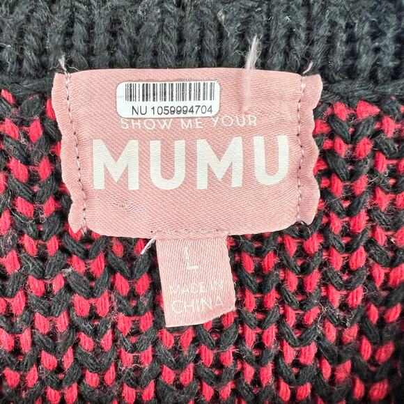 Show Me Your Mumu Ski in Sweater pullover heavy knit oversized warm size large - Picture 6 of 8